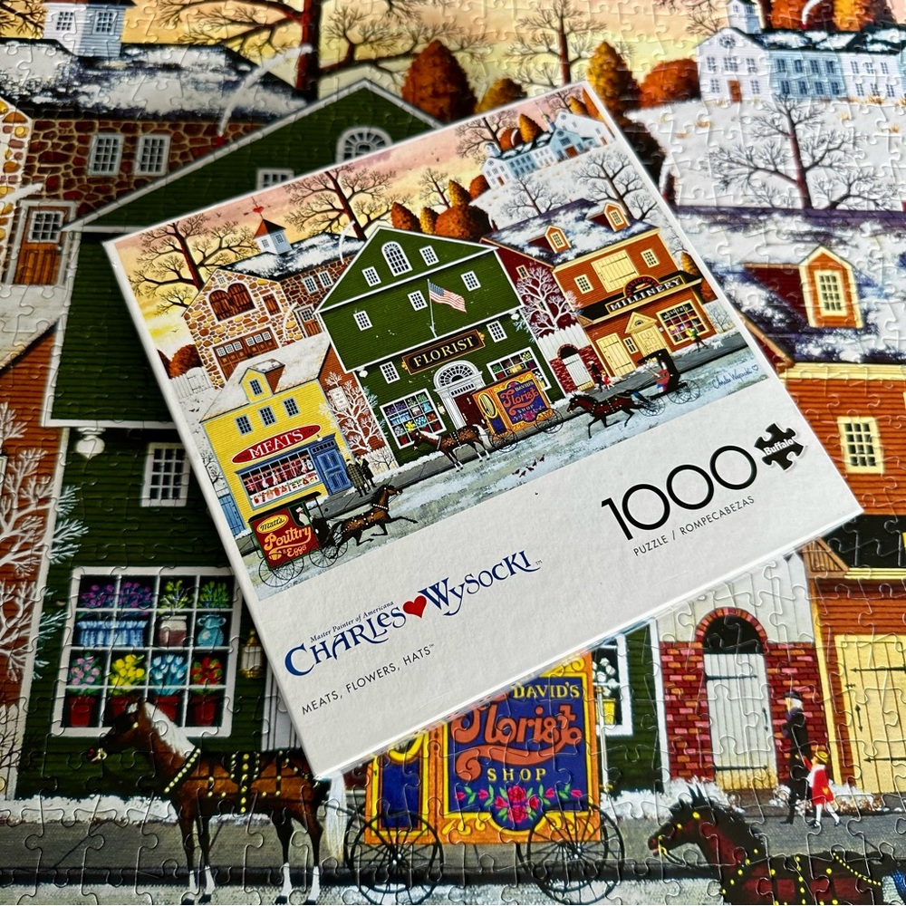 Charles Wysocki 1000 piece Meats, Flowers, Hats puzzle